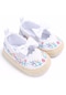 Beyaz Yürümeye Başlayan Yenidoğan Bebek Beşik Ayakkabı Yay Nakış Prenses Bebek Yumuşak Taban Prewalker Bebek Kızlar İçin