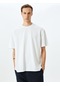 Koton Basic Bisiklet Yaka Pamuklu Kısa Kollu Oversize Tişört Beyaz 5sam10014hk Beyaz