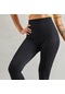 Siyah Kadın Spor Tayt Yüksek Bel Legging Spor Egzersiz Vücut Geliştirme Yoga Pantolon