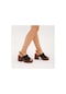 Tamer Tanca Kadın Hakiki Deri Siyah Topuklu Sandalet 231 204 Bn Sndlt Y22 Sıyah/taba