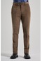 Koyu Bej Pamuklu Yandan Cepli Comfort Fit Kadife Pantolon 1003245160 KOYU BEJ