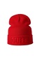 Kırmızı Kış Moda Hip Hop Çiftler Rahat Katı Örme Şapka Bonnet Queen