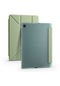 Noktaks - Samsung Galaxy Uyumlu Samsung Galaxy Tab A7 10.4 T500 2020 - Kılıf Kalem Bölmeli Stand Olabilen Origami Tri Folding Tablet Kılıfı - Açık Yeşil