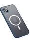 Noktaks - iPhone Uyumlu 13 - Kılıf Kablosuz Şarj Destekli Magsafe Mokka Kapak - Lacivert