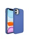 Noktaks - iPhone Uyumlu 11 - Kılıf Metal Çerçeve Ve Buton Tasarımlı Silikon Luna Kapak - Sierra Mavi