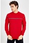 Maraton Sportswear Regular Erkek Bisiklet Yaka Uzun Kol Basic Koyu Kırmızı Sweatshirt 18967-koyu Kırmızı