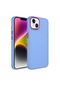 Noktaks - iPhone Uyumlu 14 - Kılıf Metal Çerçeve Ve Buton Tasarımlı Silikon Luna Kapak - Lila