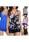 Teltree Bayanlar Tankini Mayo Seti - Ayırırken Göğüs Padlı, Çelik Yok, Spor Stili, Baskılı/solid Desenler, Farklı Renk Seçenekleri Gm2101 Beyaz