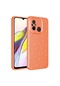 Noktaks - Xiaomi Uyumlu Xiaomi Redmi 12c - Kılıf Simli Kamera Korumalı Koton Kapak - Turuncu