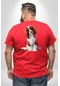 Cavalier King Charles Spaniel Büyük Beden Kırmızı Tişört Kadın Erkek Ünisex Sırt Baskılı Kırmızı