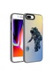 Noktaks - iPhone Uyumlu 8 Plus - Kılıf Koruyucu Sert Desenli Dragon Kapak - Astronot