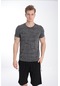 Maraton Sportswear Regular Erkek Bisiklet Yaka Kısa Kol Basic Siyah T-Shirt 20928-Siyah