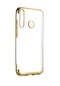 Kilifone - Huawei Uyumlu P40 Lite E - Kılıf Dört Köşesi Renkli Arkası Şefaf Lazer Silikon Kapak - Gold