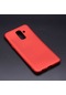 Tecno - Samsung Galaxy Uyumlu A6 2018 - Kılıf Mat Renkli Esnek Premier Silikon Kapak - Kırmızı