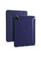 Kilifone - İpad Uyumlu İpad Pro 12.9 2021 5.nesil - Kılıf Kalem Bölmeli Stand Olabilen Origami Tri Folding Tablet Kılıfı - Lacivert