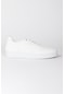 Ac&co / Altınyıldız Classics Erkek Beyaz Bağcıklı Rahat Taban Günlük Sneaker Ayakkabı