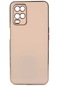 Oppo A54 4g Kılıf Lopard Parlak Kenarlı Altın Işlemeli Kamera Korumalı Kapak Bark - Rose Gold