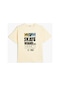 Koton T-shirt Kaykay Temalı Arkası Baskılı Kısa Kollu Bisiklet Yaka Pamuklu Ekru 4skb10250tk