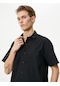 Koton Yazlık Gömlek Kısa Kollu Klasik Yaka Düğmeli Siyah 4sam60001hw 4SAM60001HW999