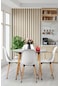 Atlas 95cm / Yuvarlak Mutfak Masası / Yuvarlak Yemek Masası / Yuvarlak Masa / Granit Desen Siyah Granit+beyaz Sandalye