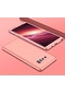 Noktaks - Samsung Galaxy Uyumlu Note 8 - Kılıf 3 Parçalı Parmak İzi Yapmayan Sert Ays Kapak - Rose Gold