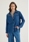 Taş Süslemeli Denim Gömlek Denim