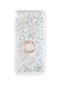 Noktaks - iPhone Uyumlu Se 2020 - Kılıf Yüzüklü Simli Sıvılı Milce Kapak - Gümüş