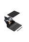 Kilifone - Samsung Uyumlu Galaxy Z Fold 3 - Kılıf Standlı Klavyeli Kalem Bölmeli Kıpta Klavyeli Kılıf - Siyah