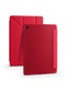 Mutcase - Galaxy Uyumlu Galaxy Tab S6 Lite P610 - Kılıf Kalem Bölmeli Stand Olabilen Origami Tri Folding Tablet Kılıfı - Kırmızı
