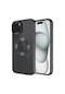 Mutcase - İphone Uyumlu İphone 15 - Kılıf Tek Kamera Çerçeveli Tatlı Sert Omega Kapak - Siyah