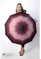 Marlux Kırmızı Desenli Ahşap Saplı Tam Otomatik Premium Lüks Kadın Şemsiye M21mar1002lr007 - Kadın
