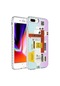 Kilifone - İphone Uyumlu İphone 8 Plus - Kılıf Kenarlı Renkli Desenli Elegans Silikon Kapak - No2