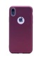 Kilifone - İphone Uyumlu İphone Xs Max 6.5 - Kılıf Mat Renkli Esnek Premier Silikon Kapak - Mürdüm