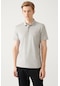 Avva Erkek Gri Standart Fit Normal Kesim 3 Düğmeli Kıvrılmaz Polo Yaka T-Shirt E001035