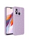 Noktaks - Xiaomi Uyumlu Xiaomi Redmi 12c - Kılıf Simli Kamera Korumalı Koton Kapak - Lila