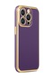Mutcase - İphone Uyumlu İphone 14 Pro - Kılıf Parlak Renkli Bark Silikon Kapak - Derin Mor
