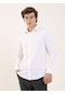Dufy Beyaz Erkek Slim Fit Klasik Yaka Uzun Kol Gömlek - 93976