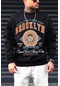 Erkek Siyah Brooklyn Baskılı 3 İplik Şardonlu Salaş Bol Kesim Oversize Bisiklet 0 Yaka Sweatshirt-siyah-13 Siyah