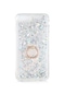 Tecno-iphone Uyumlu İphone 8 Plus - Kılıf Yüzüklü Simli Sıvılı Milce Kapak - Gümüş
