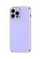 Mutcase - İphone Uyumlu İphone 12 Pro Max - Kılıf Parlak Renkli Bark Silikon Kapak - Mor