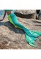 Ikkb Yazın 3 Parçalı Moda Boyundan Bağlamalı Balık Etekli Bikini Kadın Mayo Yeşil