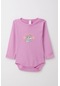 Breeze Kız Bebek Çıtçıtlı Zıbın Body Sevimli Yavru Zebra Baskılı 9 Ay-3 Yaş, Lila Lila
