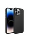 Kilifolsun iPhone Uyumlu 14 Pro Max Kılıf Metal Çerçeve Ve Buton Tasarımlı Silikon Luna Kapak Siyah