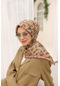 Silk Home Soft Eşarp 73078-17 Kahverengi, Kına Yeşili, Kiremit, Sarı