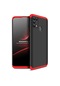 Kilifone - Samsung Uyumlu Galaxy M31 - Kılıf 3 Parçalı Parmak İzi Yapmayan Sert Ays Kapak - Siyah-kırmızı