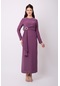 Violevin Er-cool Kadın Tokalı Kalem Elbise 8148-33-mor