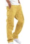Ikkb Yaz Yeni Stil Erkek İpli Çok Cepli Günlük Pantolon - Sarı