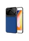 Noktaks - iPhone Uyumlu 7 Plus - Kılıf Deri Görünümlü Parlak Mika Tasarımlı Emiks Kapak - Lacivert