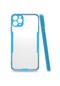 Mutcase - İphone Uyumlu İphone 11 Pro - Kılıf Kenarı Renkli Arkası Şeffaf Parfe Kapak - Mavi