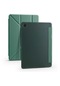 Kilifone - Galaxy Uyumlu Galaxy Tab S6 Lite P610 - Kılıf Kalem Bölmeli Stand Olabilen Origami Tri Folding Tablet Kılıfı - Koyu Yeşil